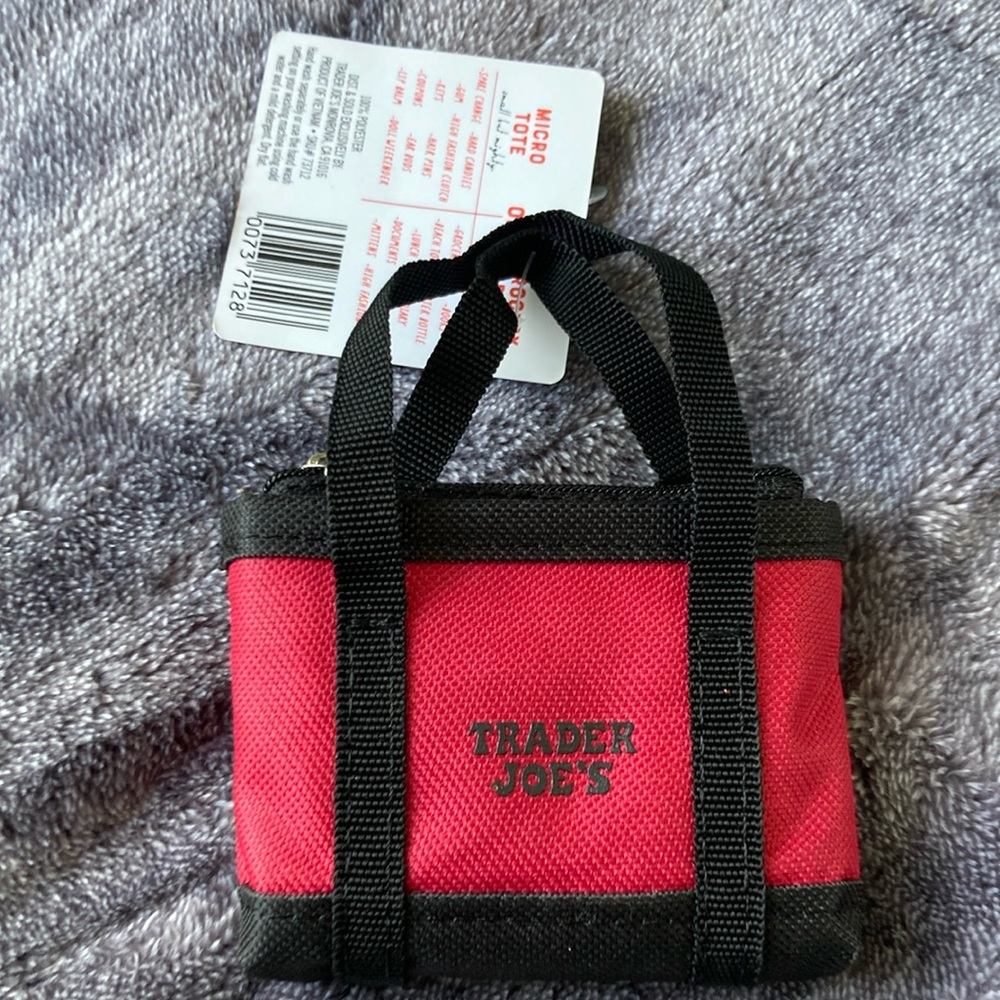 Trader Joe’s Micro Tote with Grocery Bag 2-in-1 Mini Tote Foldable Reusable Bag